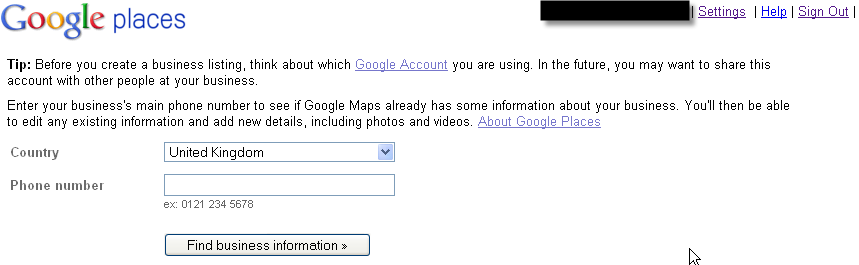 Google Places - Step 4a Google Places - Step 4a
